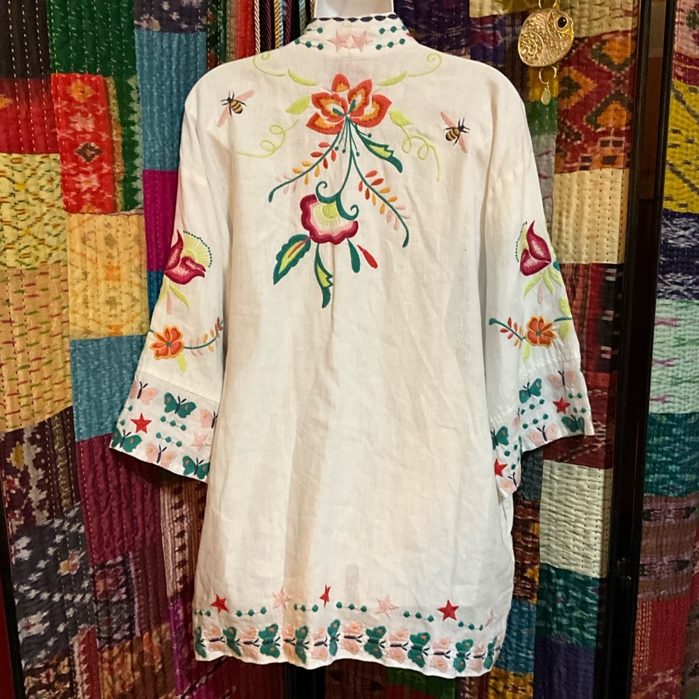 NWT$210 Johnny Was Averi Linen Kimono SMALL - Picture 7 of 9